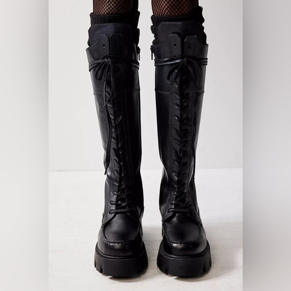 🆕 FREE PEOPLE | JONES LACE-UP BOOTS | BLACK | SIZE: US 8 (EU 38.5) - Picture 9 of 12